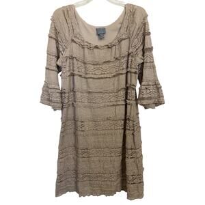 Anthropologie Rabbit Rabbit Designs Lace Bell Sleeve Mini Dress Size 14 Romantic